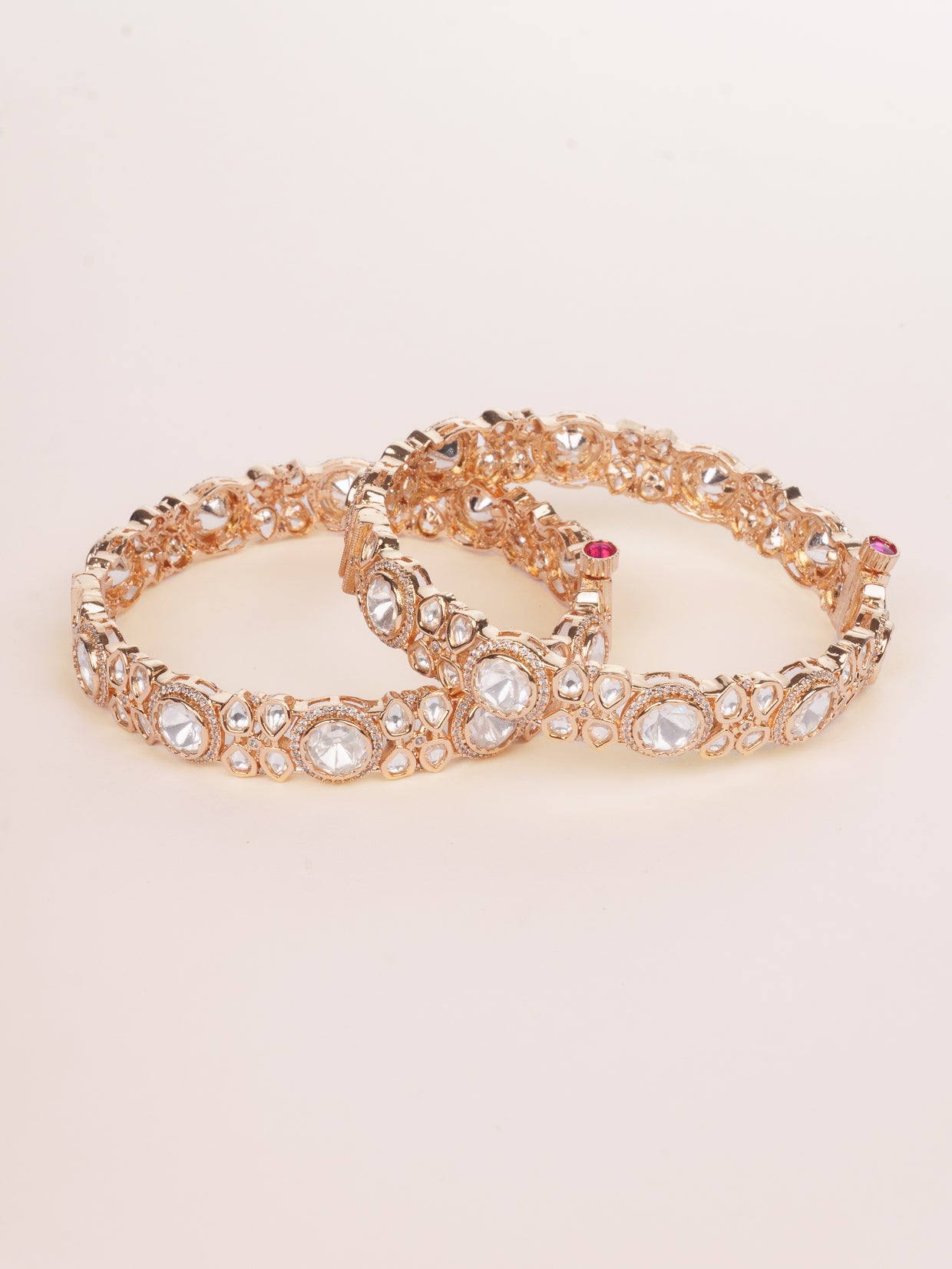Elegant and classic kundan pair of bangles