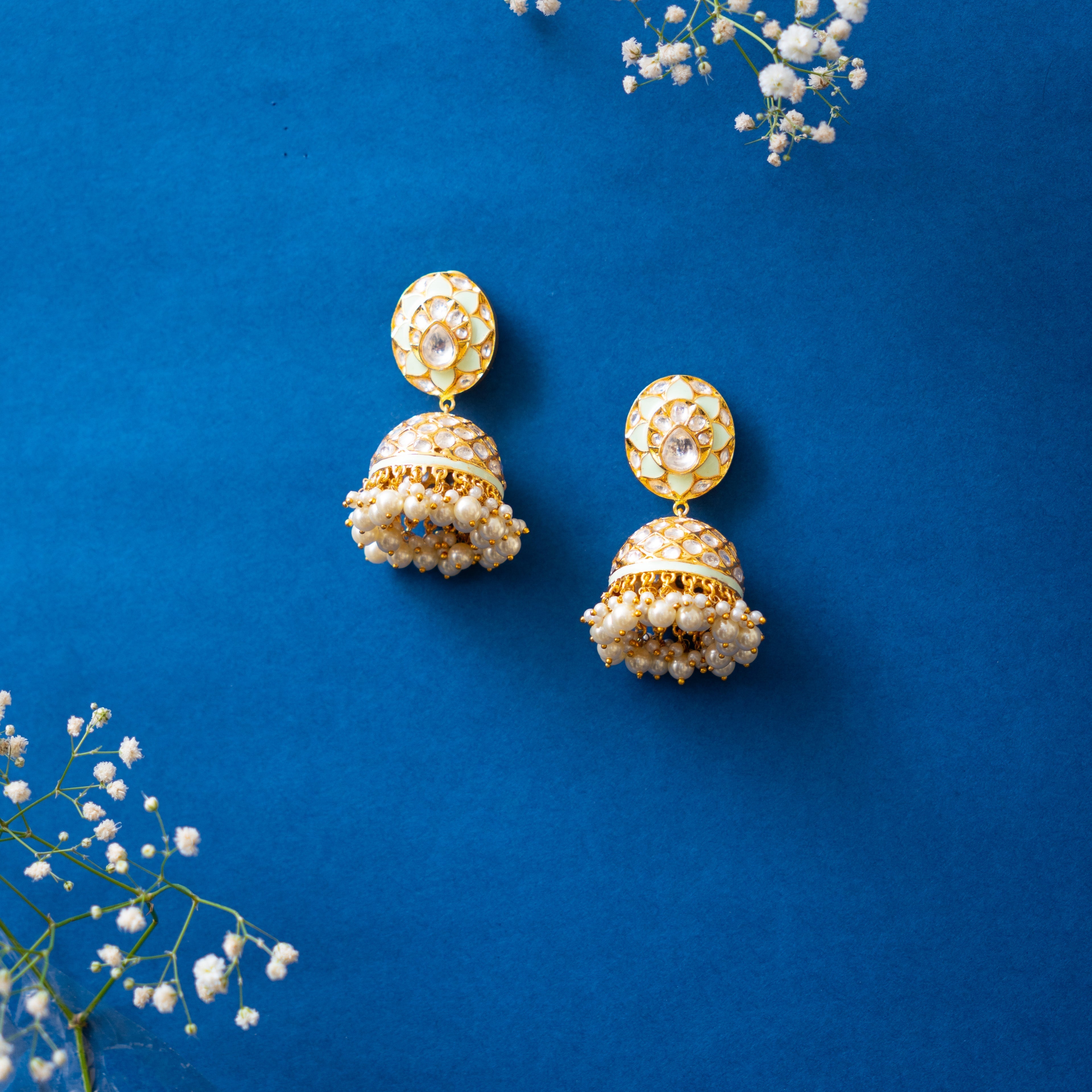Gool Kundan Jhumkis