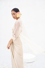 Haimavati- Draped skirt and cape set