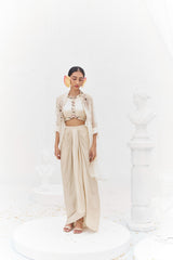 Haimavati- Draped skirt and cape set
