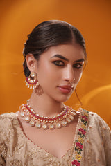 Bold and dramatic moissanite necklace set with earrings