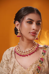 Dramatic and bold moissanite set with jhumkis