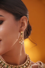 Dramatic and stylish moissanite set with matching earrings