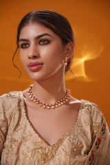 Elegant and classy moissanite necklace set with matching earrings