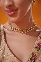 Elegant and classy moissanite necklace set with matching earrings