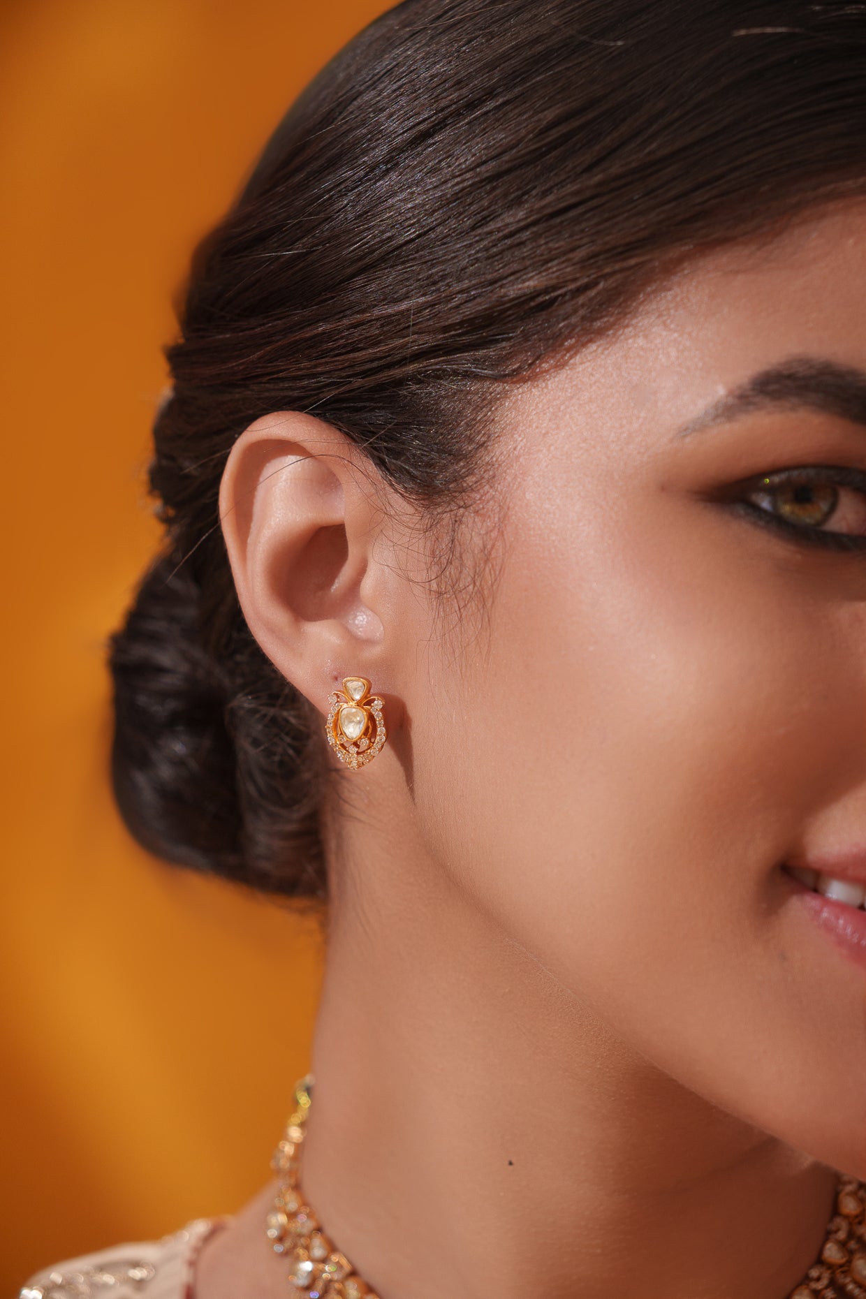 Dramatic and stylish moissanite set with matching earrings