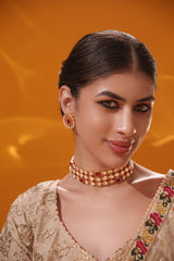 Elegant and stylish moissanite choker with matching earrings