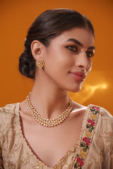 Elegant and classic moissanite necklace set with studs