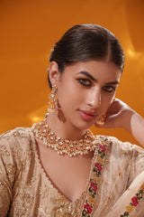 Elegant and classy moissanite necklace set with matching earrings