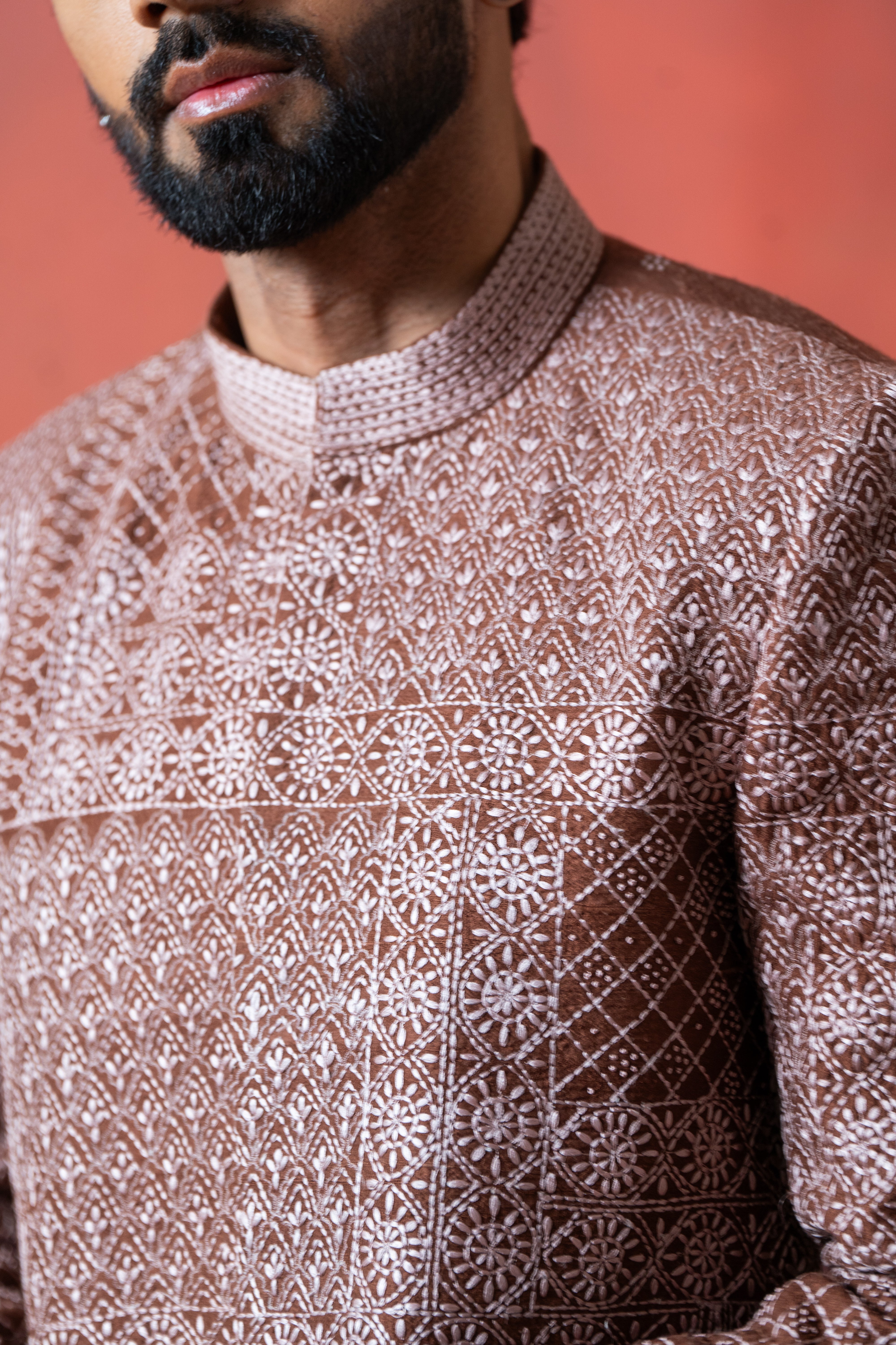 Brown Kantha