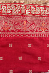 Red Pure Katan Silk Banarasi Handloom Saree