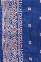 Royal Blue Pure Katan Silk Banarasi Handloom Saree
