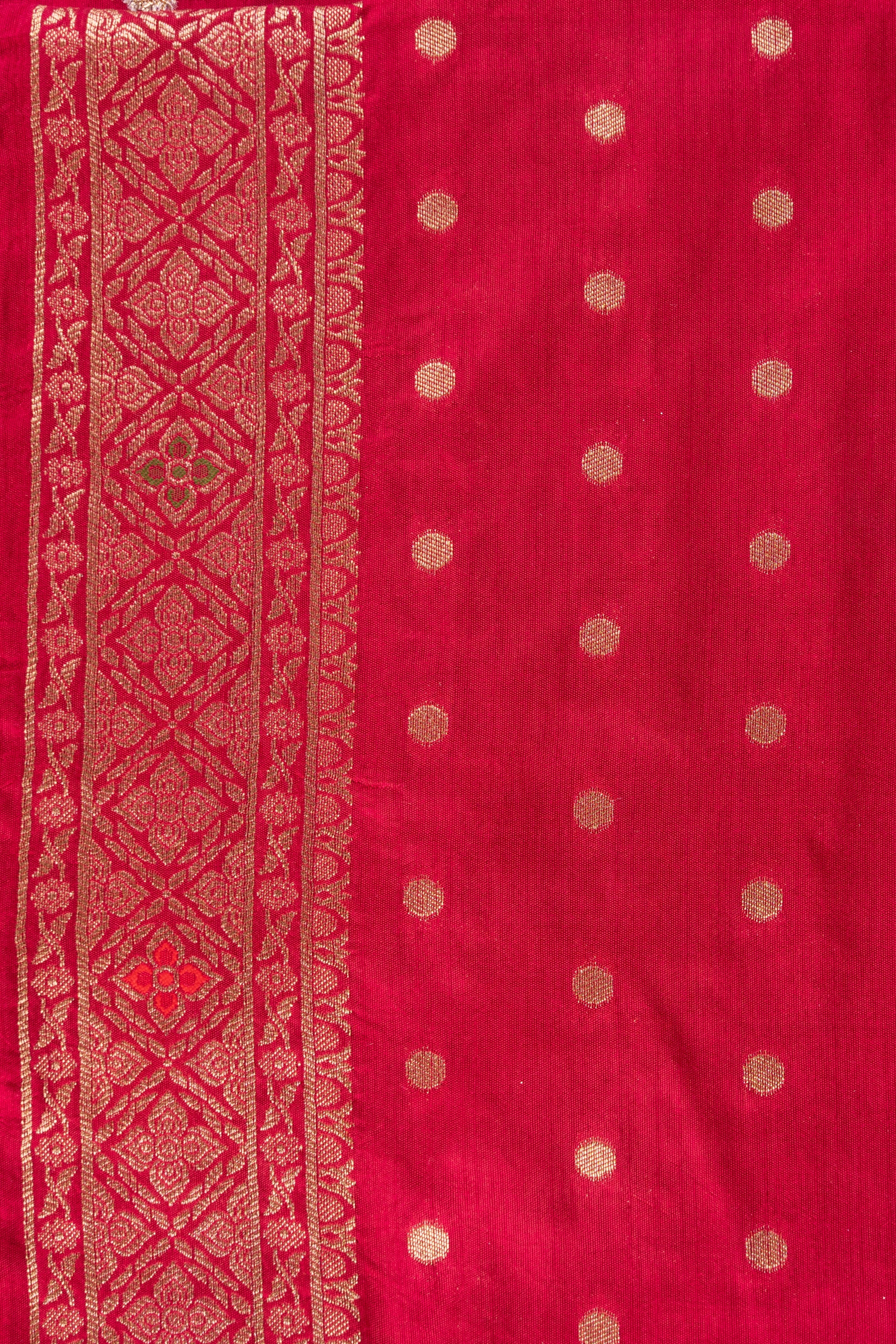 Peach Shaded Motif Pure Katan Silk Banarasi Handloom Saree