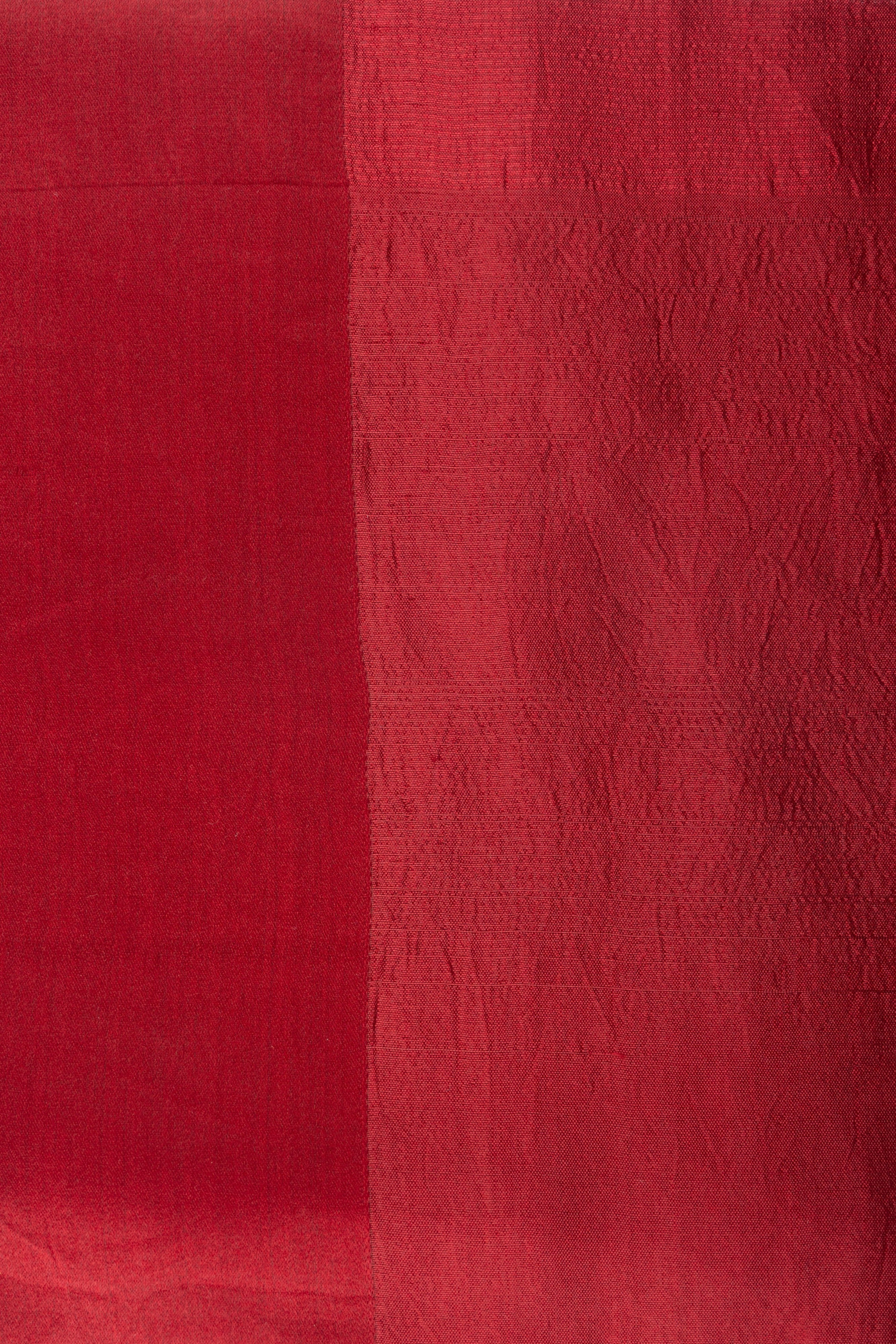 Maroon Pure Tissue Silk Banarasi Handloom Saree