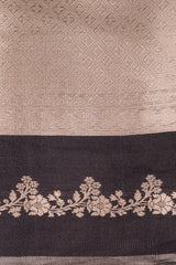 Black Pure Tissue Silk Banarasi Brocade Handloom Saree