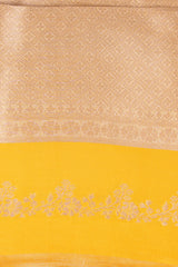 Yellow Pure Tissue Silk Banarasi Brocade Handloom Saree