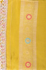 Green Pure Chiffon Banarasi Silk Handloom Saree