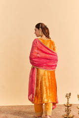 Azmiya - Orange Chauga with Salwar with Dupatta