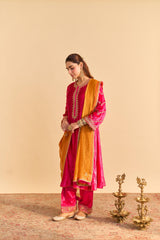 Azmiya - Hotpink Chauga with Salwar and Dupatta