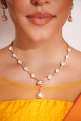 Elegant and stylish pendant necklace and earrings.