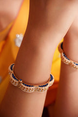 Classy and stylish kundan pair of bangles