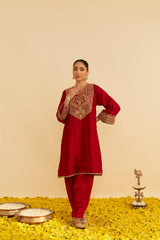 AMAYA - LONG KAFTAN WITH SALWAR AND DUPATTA