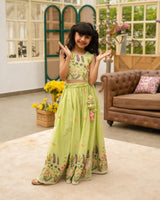 Breezy Green Embroidered Lehenga Set