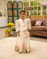 Off-White Embroidered Lehenga Set