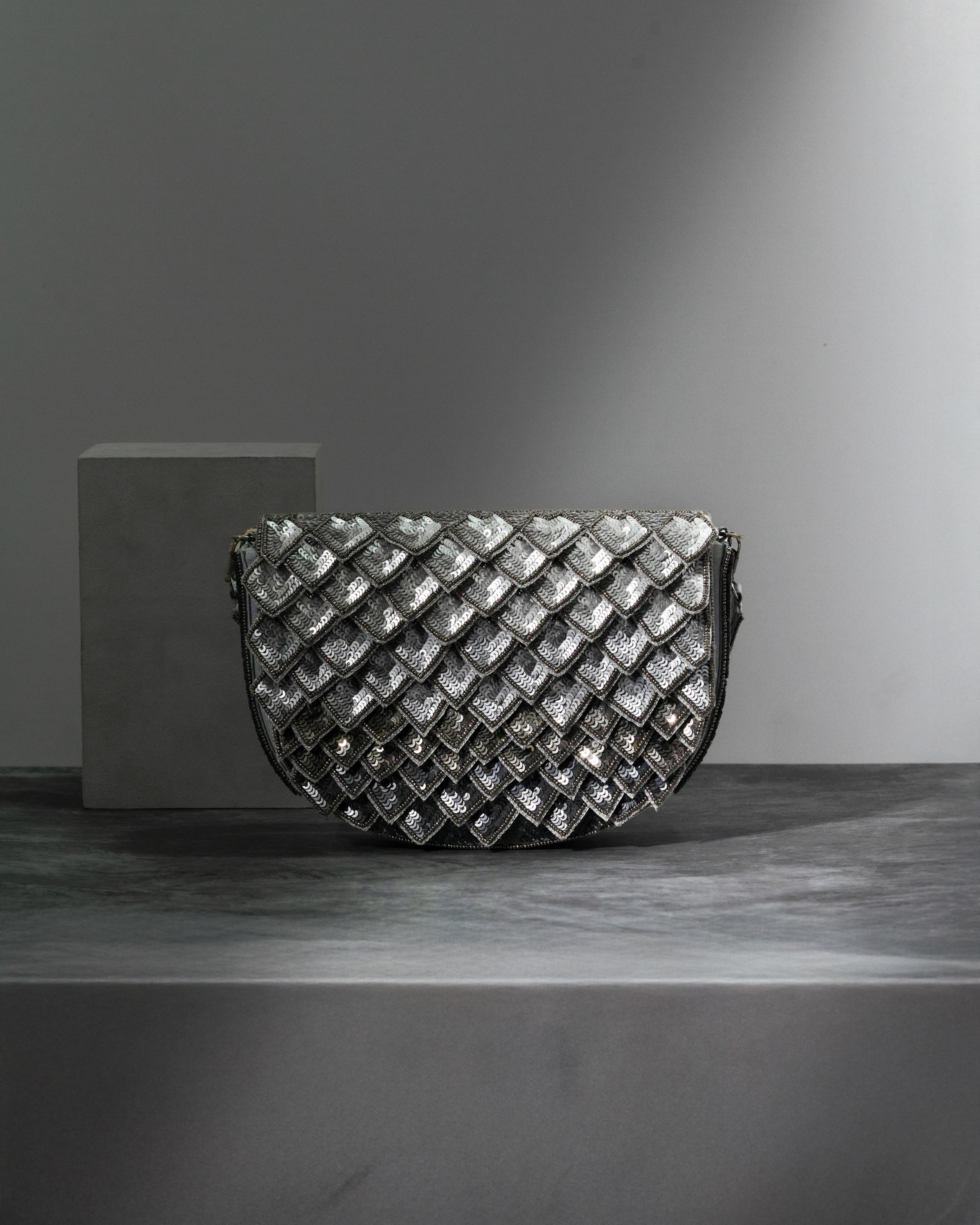 Ombre grey clutch