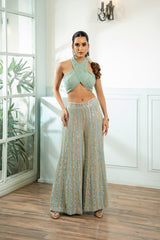 Georgette Halter Pant Set