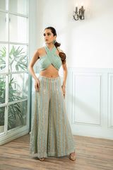 Georgette Halter Pant Set