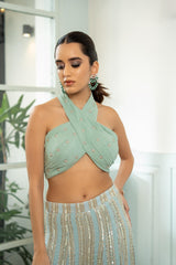 Georgette Halter Pant Set