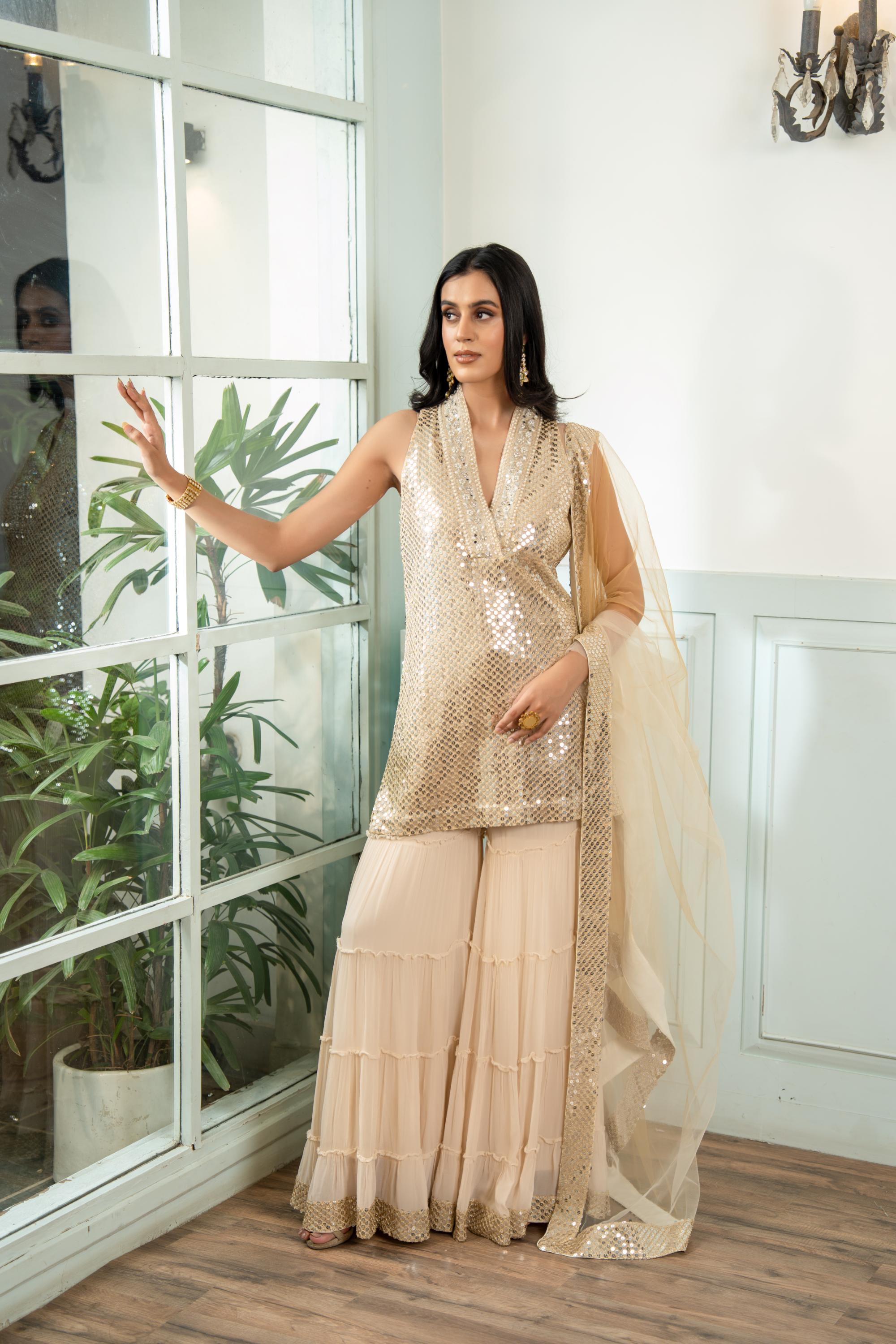 In-Cut Kurta Garara Set