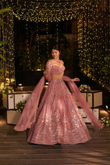 Rose Royal Lehenga Set. 3 (Lehenga + Blouse + Dupatta)