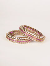 Pair of classic two tone kundan polki bangles