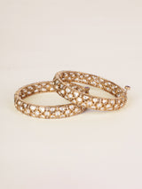 Pair of classic two tone kundan polki bangles