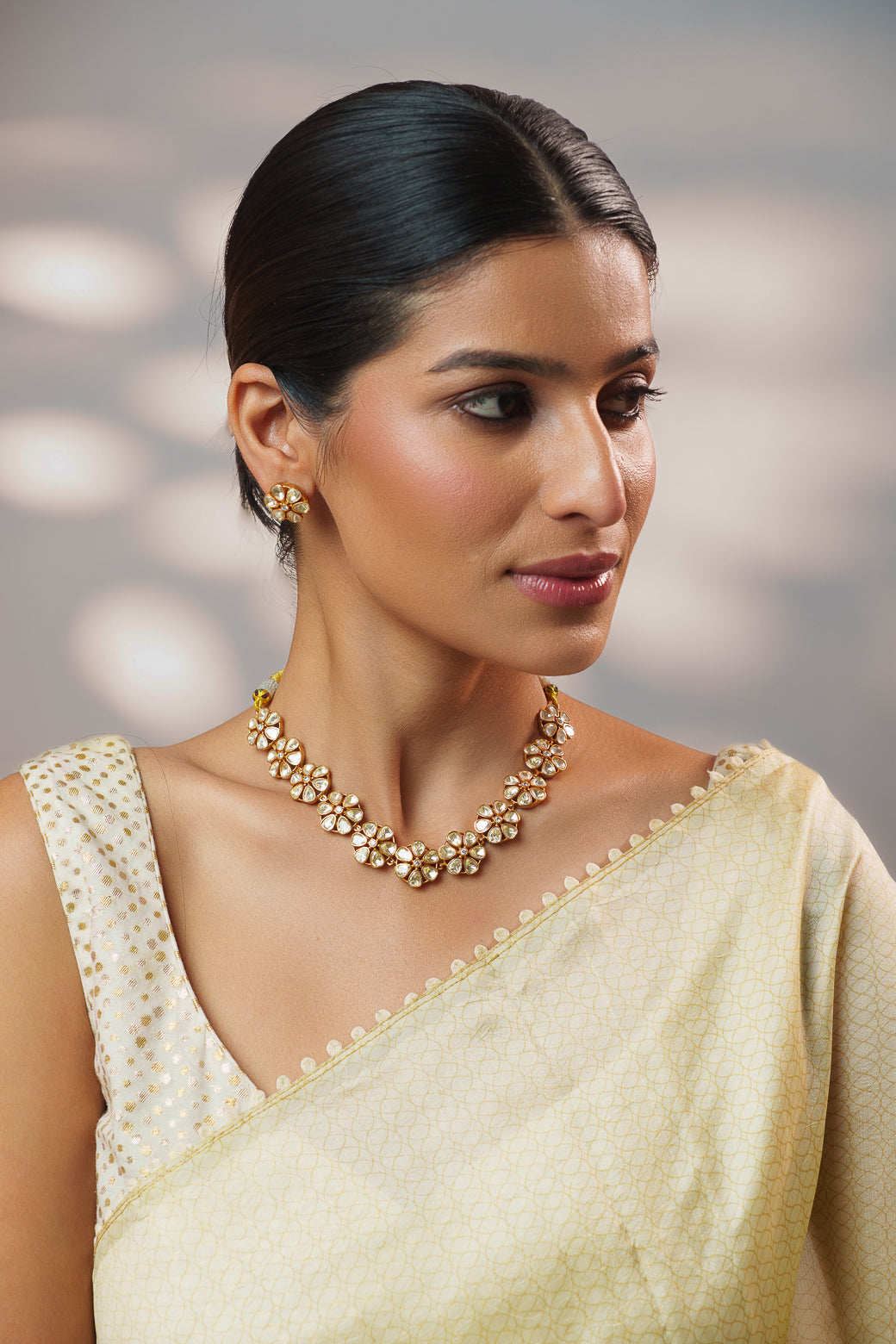 Dramatic and stylish moissanite set with matching earrings