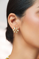 Dramatic and stylish moissanite set with matching earrings