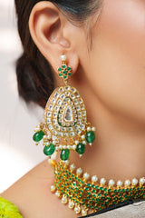 Extraordinary fusion of kundan and jadau choker with earrings