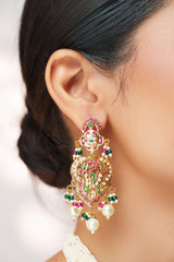 Extraordinary fusion of kundan and jadau choker with earrings