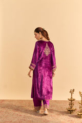 Fareeha - Deep Purple Kurta with Salwar and Dupatta
