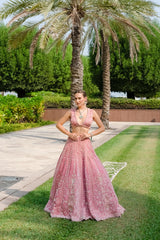 Victoria rose Pink Lehenga set