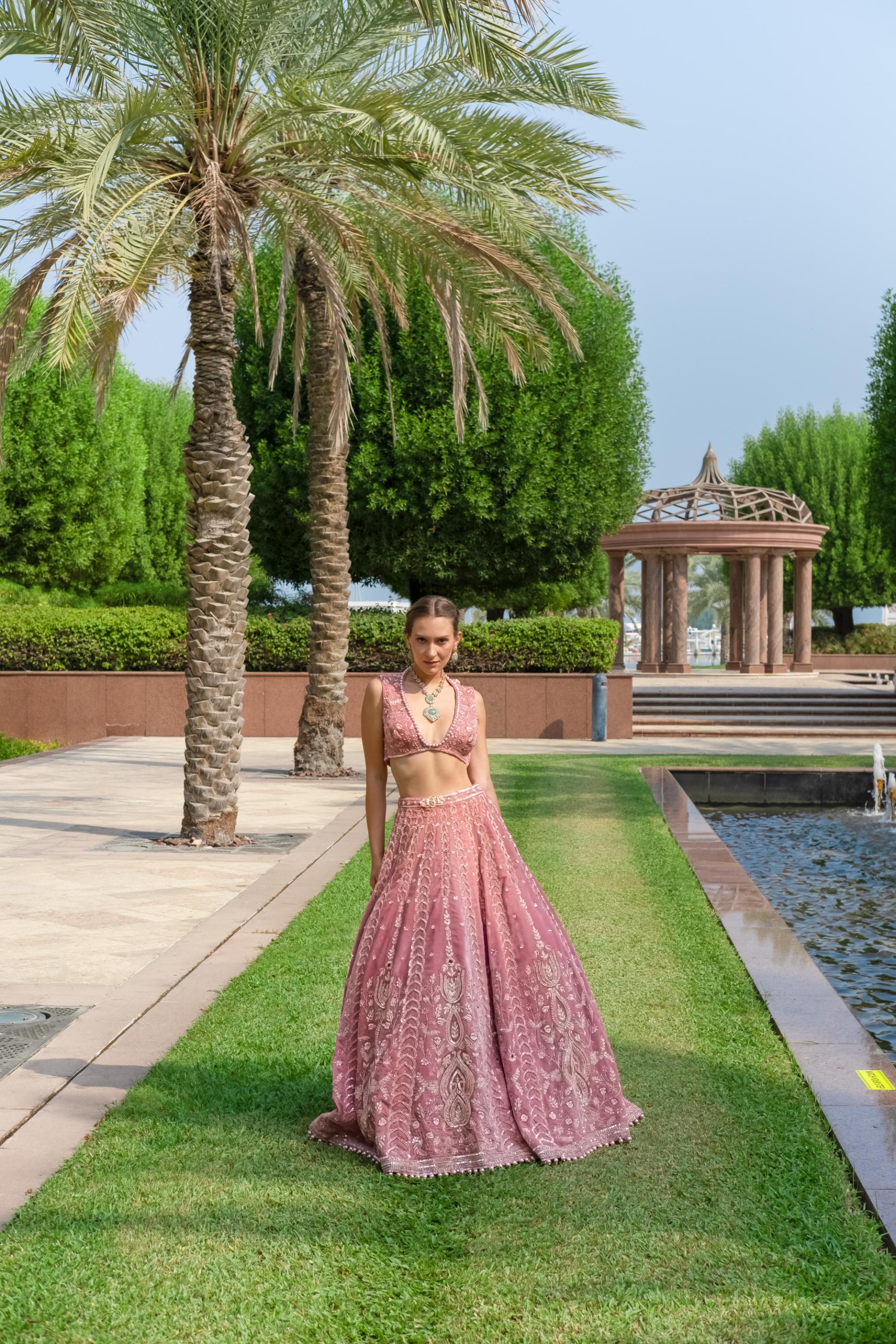 Victoria rose Pink Lehenga set