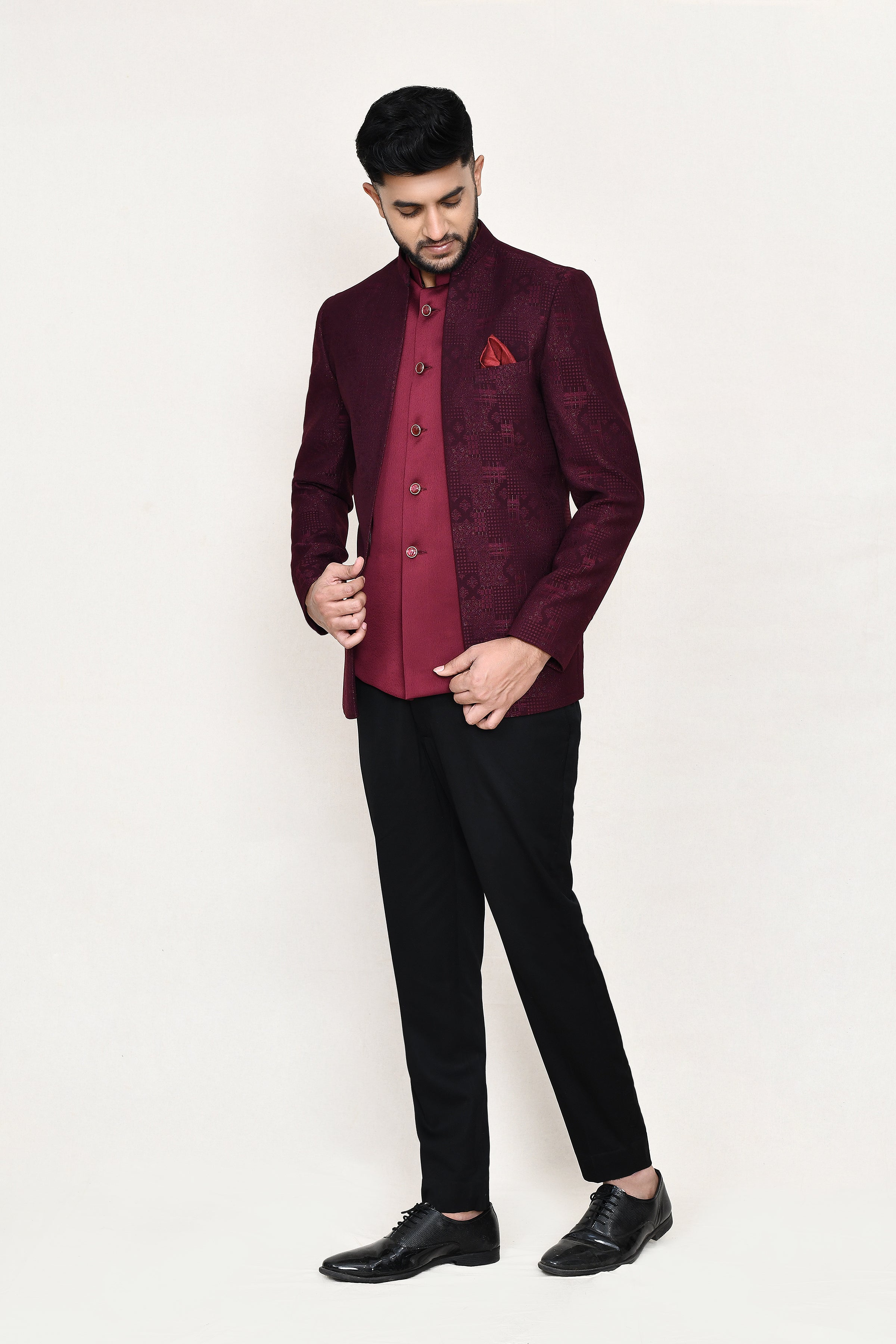 open prince coat, jacket with pant