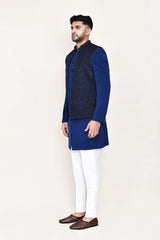 open jacket, indowestern with straight fit pant