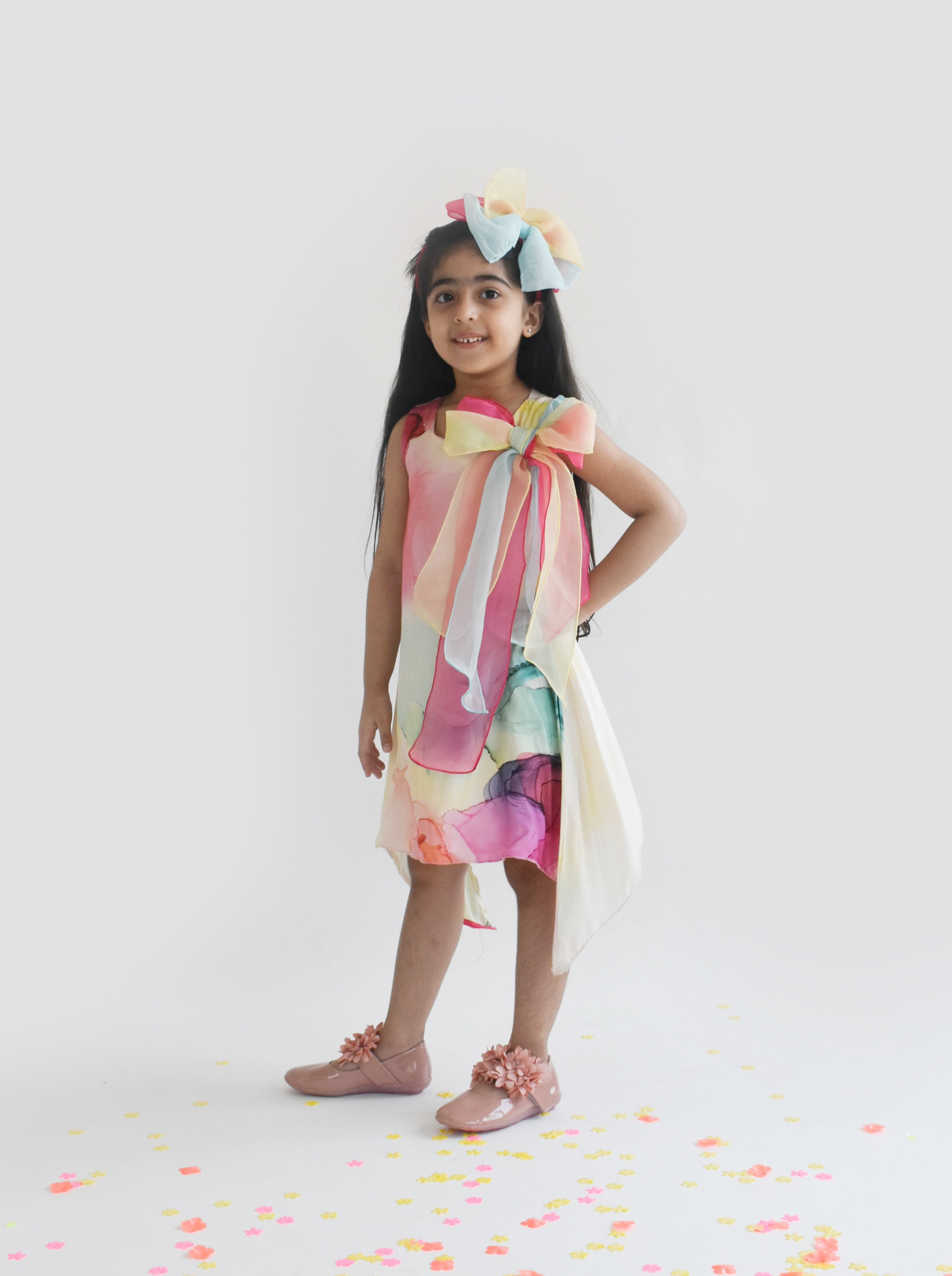 Splashes Print Dress