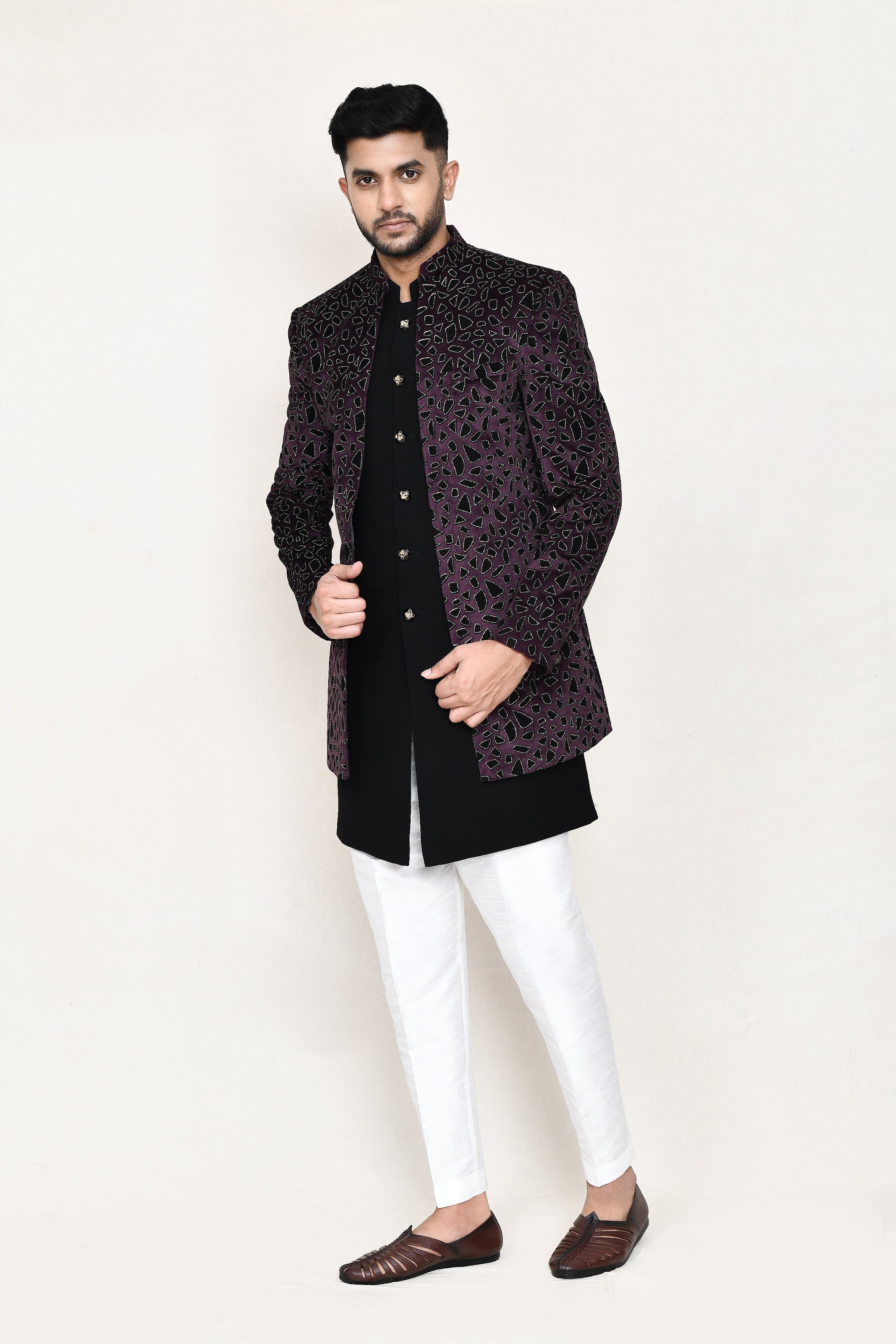 open jacket, indowestern with pant