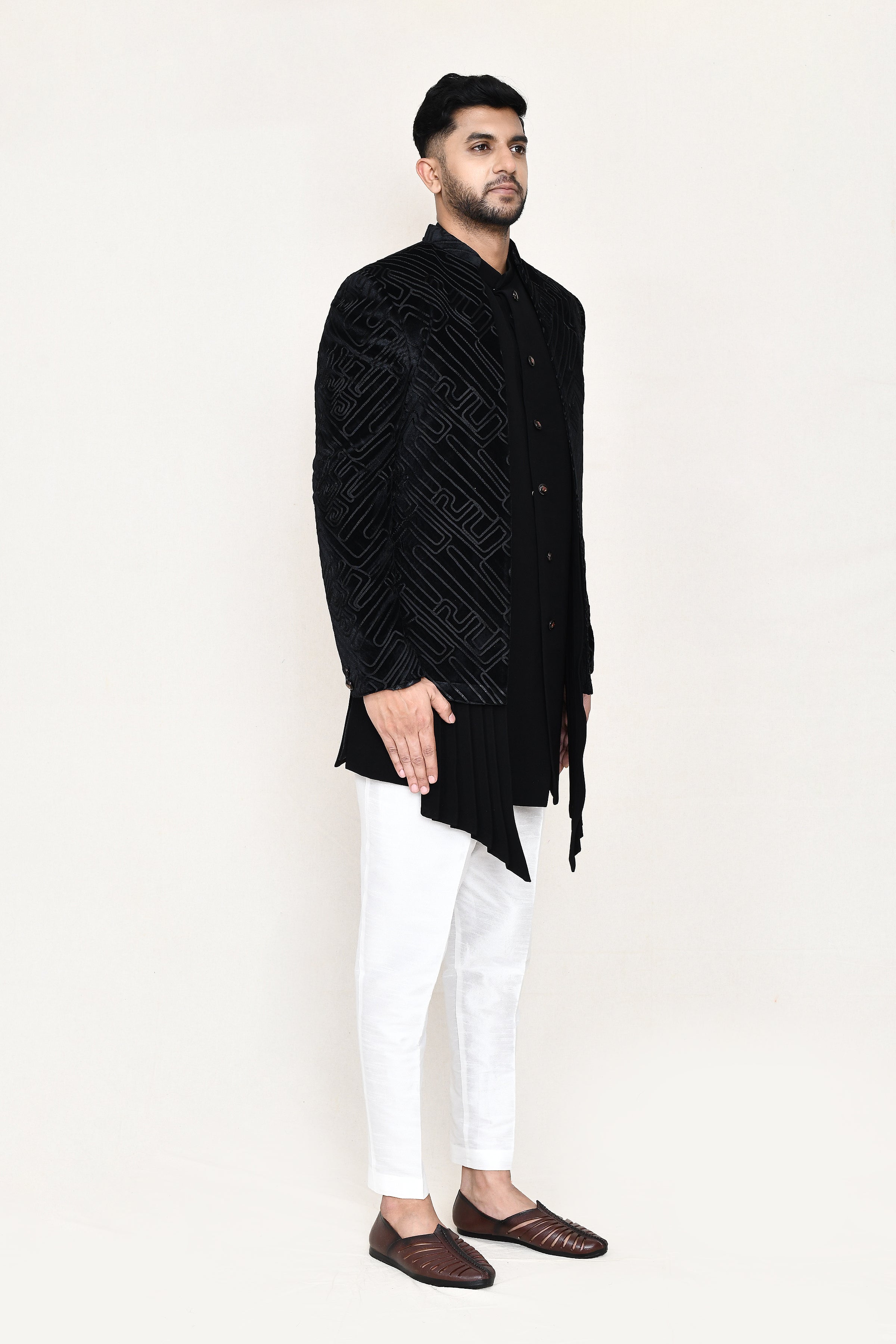 open jacket, indowestern with pant