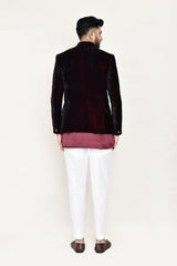 open prince coat, kurta with straight fit pant