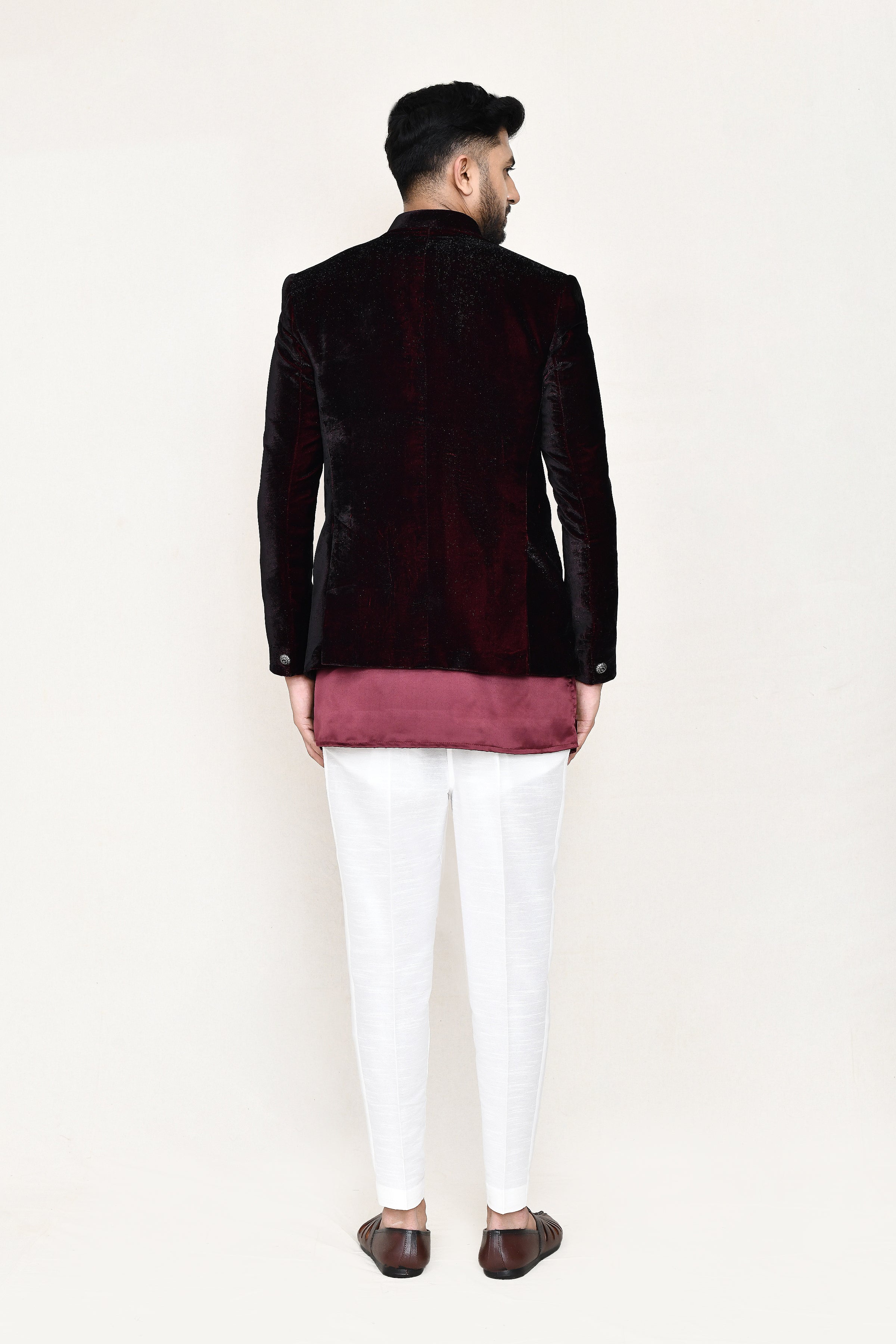 open prince coat, kurta with straight fit pant